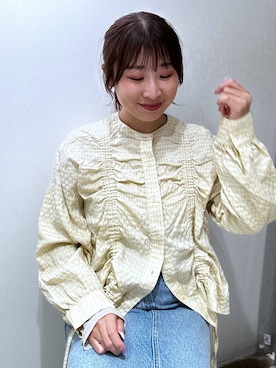 「LOWRYS FARM（ローリーズファーム）のＣＯＮＥ／アシメタイトスカート　252608（スカート）」を使った、mimuさん（レディース・154cm）の春コーディネート