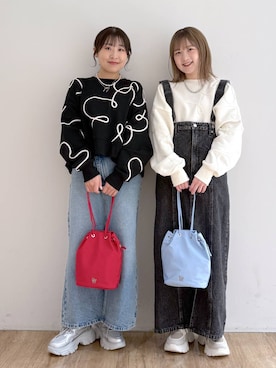 「アイテム（ジャンパースカート）」を使った、mimuさん（レディース・154cm）の冬コーディネート