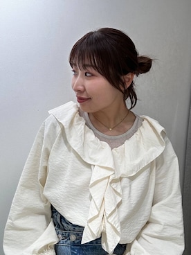 「LOWRYS FARM（ローリーズファーム）のＣＯＮＥ／アシメタイトスカート　252608（スカート）」を使った、mimuさん（レディース・154cm）の春コーディネート