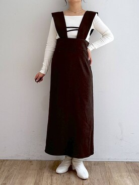 「アイテム（ワンピース/ドレス）」を使った、mimuさん（レディース・154cm・20代）の秋コーディネート