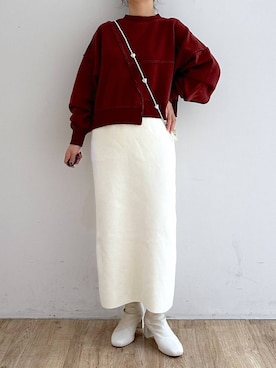 「ウエストゴム」｜「アイテム（PC・スマホグッズ/家電）」を使った、mimuさん（レディース・154cm）の秋コーディネート