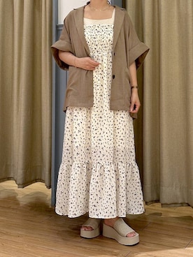 「アイテム（タンクトップ）」を使った、mimuさん（レディース・154cm）の夏コーディネート