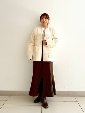 「LOWRYS FARM（ローリーズファーム）のステンレスプレートネックレス　973053（ネックレス）」を使った、mimuさん（レディース・154cm）の秋コーディネート