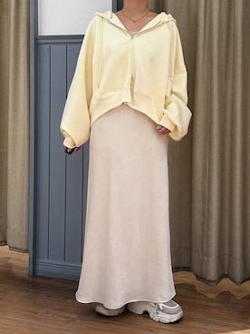 「アイテム（タンクトップ）」を使った、mimuさん（レディース・154cm）の秋コーディネート