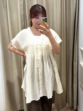 「アイテム（タンクトップ）」を使った、mimuさん（レディース・154cm）の夏コーディネート