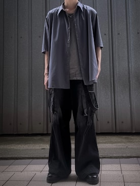 「アイテム（カーゴパンツ）」を使った、umiさん（メンズ・180cm）の夏コーディネート