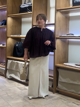 「アイテム（その他シューズ、ホワイト系）」を使った、モリさん（レディース・151cm）の秋コーディネート