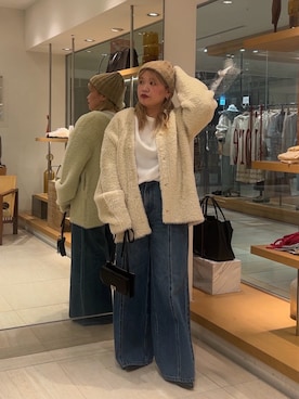 「GALLARDAGALANTE（ガリャルダガランテ）の【ジャケットやカーデのインナーに！】バックスリットブラウスT（シャツ/ブラウス）」を使った、モリさん（レディース・151cm）の秋コーディネート