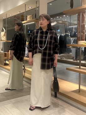 「2.718（ニーテンナナイチハチ）のアイテム」を使った、モリさん（レディース・151cm）の夏コーディネート