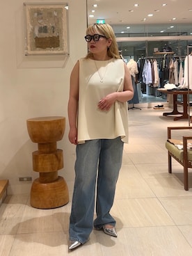 「アイテム（ブーツ、シルバー系）」を使った、モリさん（レディース・151cm）の春コーディネート
