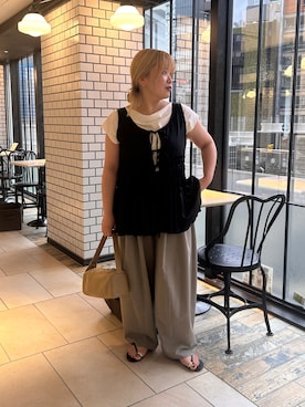「2.718（ニーテンナナイチハチ）のアイテム」を使った、モリさん（レディース・151cm）の夏コーディネート