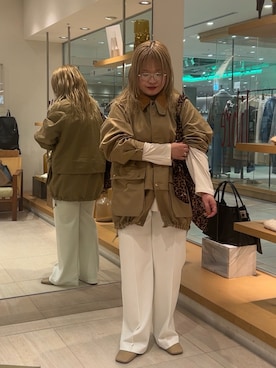 「GALLARDAGALANTE（ガリャルダガランテ）のアイテム（その他パンツ）」を使った、モリさん（レディース・151cm）の秋コーディネート