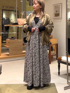 「アイテム（ベスト）」を使った、モリさん（レディース・151cm）の秋コーディネート