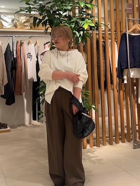 「GALLARDAGALANTE（ガリャルダガランテ）のアイテム（その他パンツ）」を使った、モリさん（レディース・151cm）の秋コーディネート
