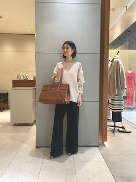 「GALLARDAGALANTE（ガリャルダガランテ）の【ジャケットやニットのインナーに最適！】バックスリットブラウスT（シャツ/ブラウス）」を使った、gg_chie.yさん（レディース・158cm）の春コーディネート