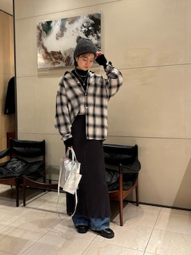 「アイテム（チョーカー）」を使った、gg_chie.yさん（レディース・158cm）の冬コーディネート