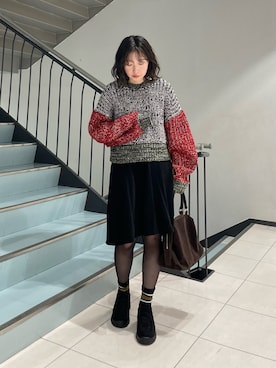 「アイテム（ワンピース）」を使った、うえさん（レディース・154cm・30代）の冬コーディネート