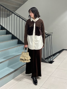 「アイテム（トップス）」を使った、うえさん（レディース・154cm・30代）の冬コーディネート