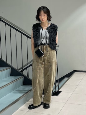 「アイテム（財布）」を使った、うえさん（レディース・154cm）の秋コーディネート