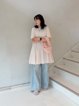 「KBF（ケイビーエフ）のアイテム（アクセサリー）」を使った、うえさん（レディース・154cm）の夏コーディネート