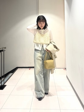 「KBF（ケイビーエフ）のアイテム（ジャケット/アウター）」を使った、うえさん（レディース・154cm）の春コーディネート