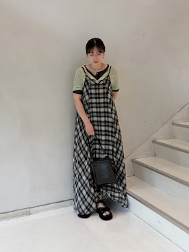 「KBF（ケイビーエフ）のアイテム」を使った、うえさん（レディース・154cm）の夏コーディネート
