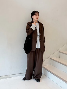 「アイテム（その他アウター）」を使った、うえさん（レディース・154cm）の秋コーディネート