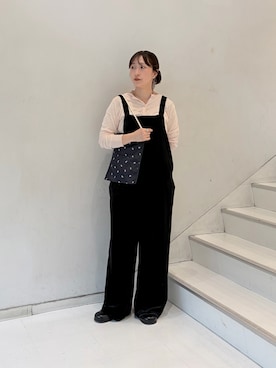 「KBF（ケイビーエフ）のアイテム（カーディガン/ボレロ）」を使った、うえさん（レディース・154cm）の秋コーディネート