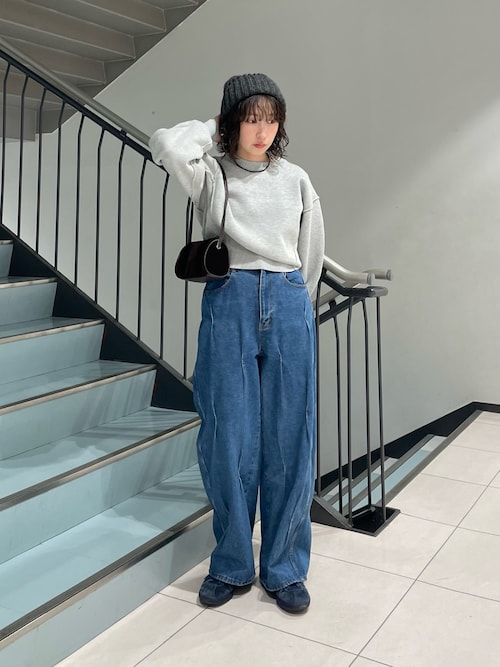 セール】タックWIDEデニム（デニムパンツ）｜KBF（ケイビーエフ）の