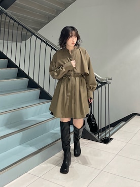 「KBF（ケイビーエフ）のシンプルショートパンツ（その他パンツ）」を使った、うえさん（骨格ウェーブ・レディース・154cm）の冬コーディネート