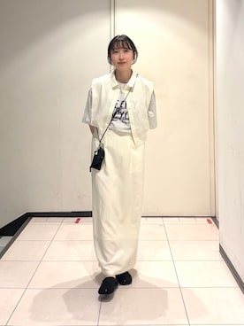 「アイテム（セットアップ）」を使った、うえさん（レディース・154cm）の春コーディネート