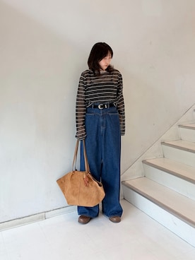 「KBF（ケイビーエフ）のアイテム（パンツ）」を使った、うえさん（レディース・154cm）の夏コーディネート