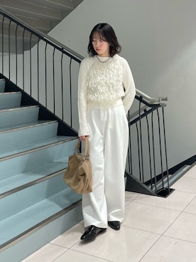 「アイテム（ボストンバッグ）」を使った、うえさん（レディース・154cm・30代）の冬コーディネート