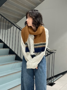 「アイテム（マフラー）」を使った、うえさん（レディース・154cm・30代）の秋コーディネート