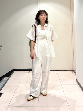 「KBF（ケイビーエフ）のアイテム（シューズ）」を使った、うえさん（レディース・154cm）の春コーディネート