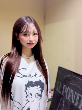 「TIFFANY&Co.（ティファニー）のアイテム（ネックレス）」を使った、SARIさん（レディース・163cm）の夏コーディネート