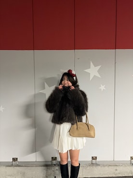 「おでかけコーデ」｜「アイテム（その他アウター）」を使った、uchida airiさん（レディース・160cm）の冬コーディネート
