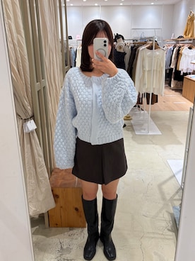 「アイテム（ソックス/靴下）」を使った、uchida airiさん（レディース・160cm）の秋コーディネート