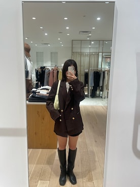「アイテム（キャミソール）」を使った、uchida airiさん（レディース・160cm）の秋コーディネート
