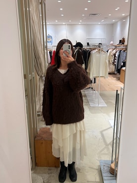 「アイテム（キャミソール）」を使った、uchida airiさん（レディース・160cm・20代）の秋コーディネート