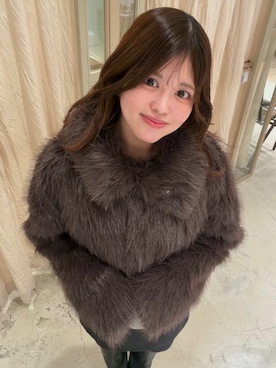 「mystic（ミスティック）のスクエアトゥロングブーツ（ブーツ）」を使った、uchida airiさん（レディース・160cm）の秋コーディネート