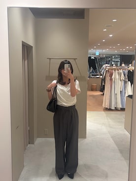 「mystic（ミスティック）の【新色オフホワイト】loti 3ポケットBAG（ショルダーバッグ）」を使った、airiさん（レディース・160cm）の夏コーディネート