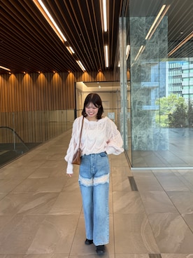 「mystic（ミスティック）のアイテム（ショルダーバッグ）」を使った、uchida airiさん（レディース・160cm）の秋コーディネート