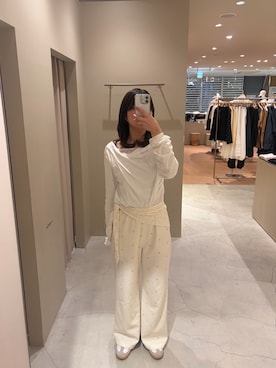 「mystic（ミスティック）のアイテム（バンダナ/スカーフ）」を使った、uchida airiさん（レディース・160cm）の春コーディネート