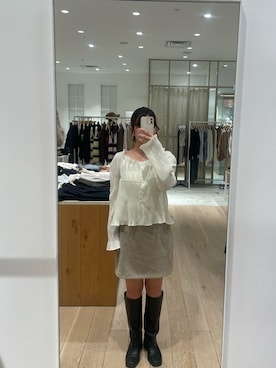 「アイテム（キャミソール）」を使った、uchida airiさん（レディース・160cm）の秋コーディネート
