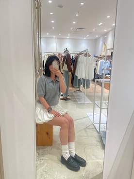 「アイテム（カチューシャ）」を使った、uchida airiさん（レディース・160cm）の秋コーディネート