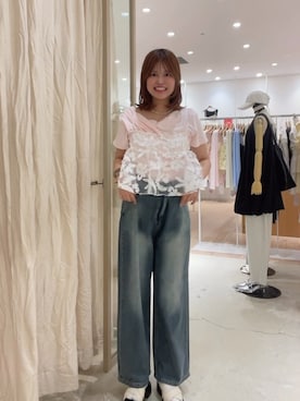 「mystic（ミスティック）のボリュームクロスサンダル（サンダル）」を使った、uchida airiさん（レディース・160cm・20代）の夏コーディネート