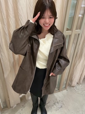 「アイテム（キャミソール）」を使った、uchida airiさん（レディース・160cm）の秋コーディネート