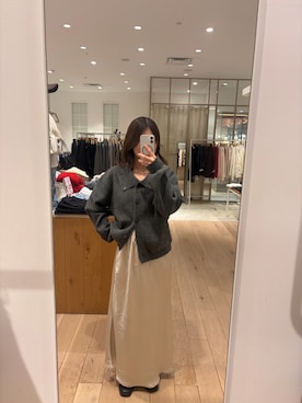 「アイテム（キャミソール）」を使った、uchida airiさん（レディース・160cm）の秋コーディネート