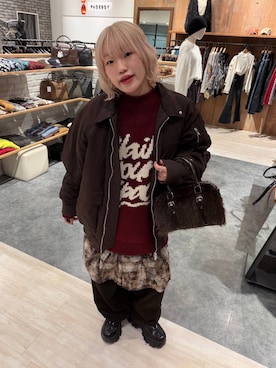 「PBLIM（ページボーイリム）のアイテム（ブルゾン）」を使った、nya2kichanさん（レディース・158cm）の秋コーディネート